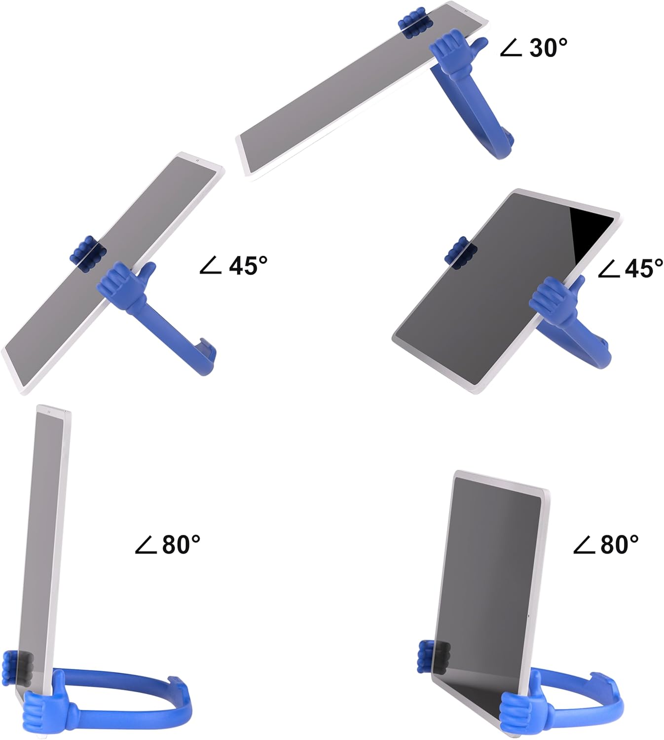 Honsky Thumbs Up Portable Monitor Stand, Universal Tablet Display Holder for Desktop and Desk, Cute Blue