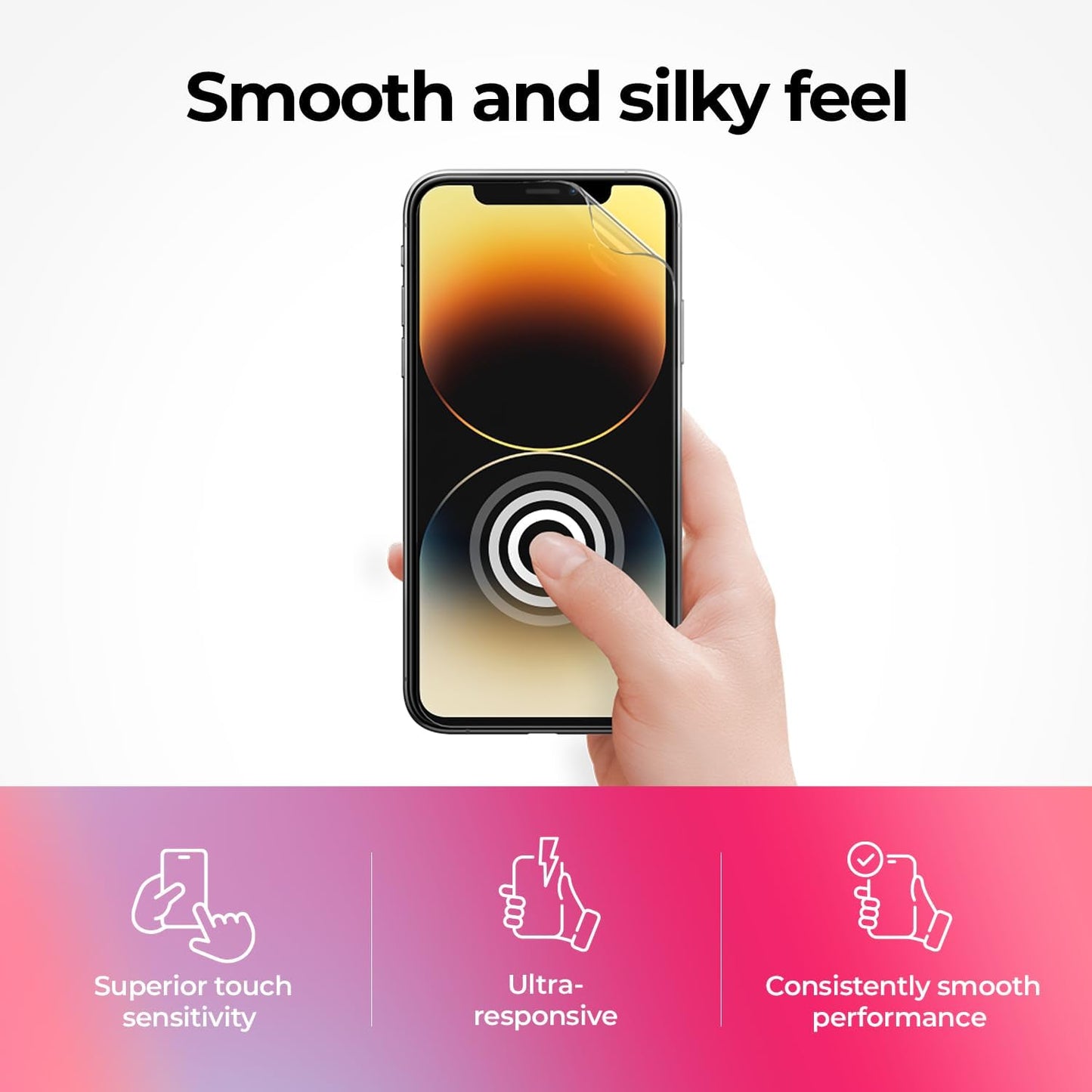 SIELO 2 Pack Matte Screen Protector, 9H Hardness Shatterproof & paper-feel PET Film, Anti-Glare & Anti-Fingerprint Case Friendly Screen Protector Film.