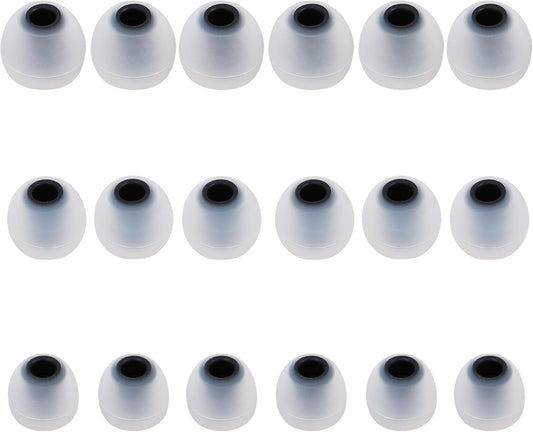 Replacement Earbud Tips Silicone Earbud Covers Fit Most in-Ear Earbuds(Inner Hole 3.8mm -5.1mm) Headphone Ear Tips Earbuds Rubber Tips 9 Pairs S M L