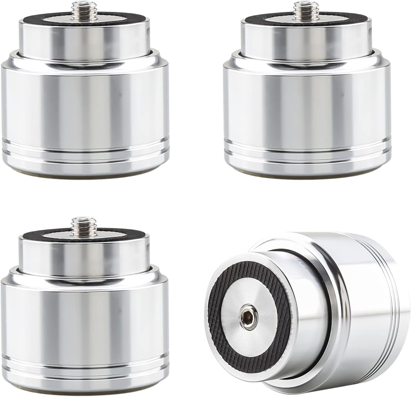 Tertullus 4pcs Aluminum Speaker Isolation Feet Sound Isolation Maglev Feet Speaker Stand Turntable Feet (48mm×42mm)