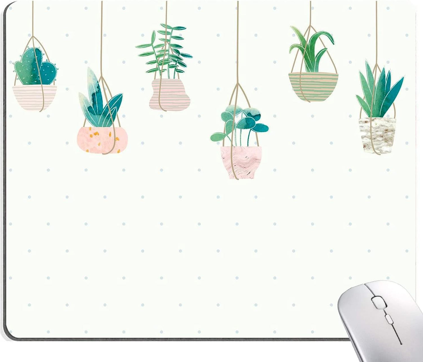 Mouse Pad, Plants Mouse Pad, Square Mouse Mat Waterproof Mousepad Non-Slip Rubber Base Mouse Pads for Office Laptop