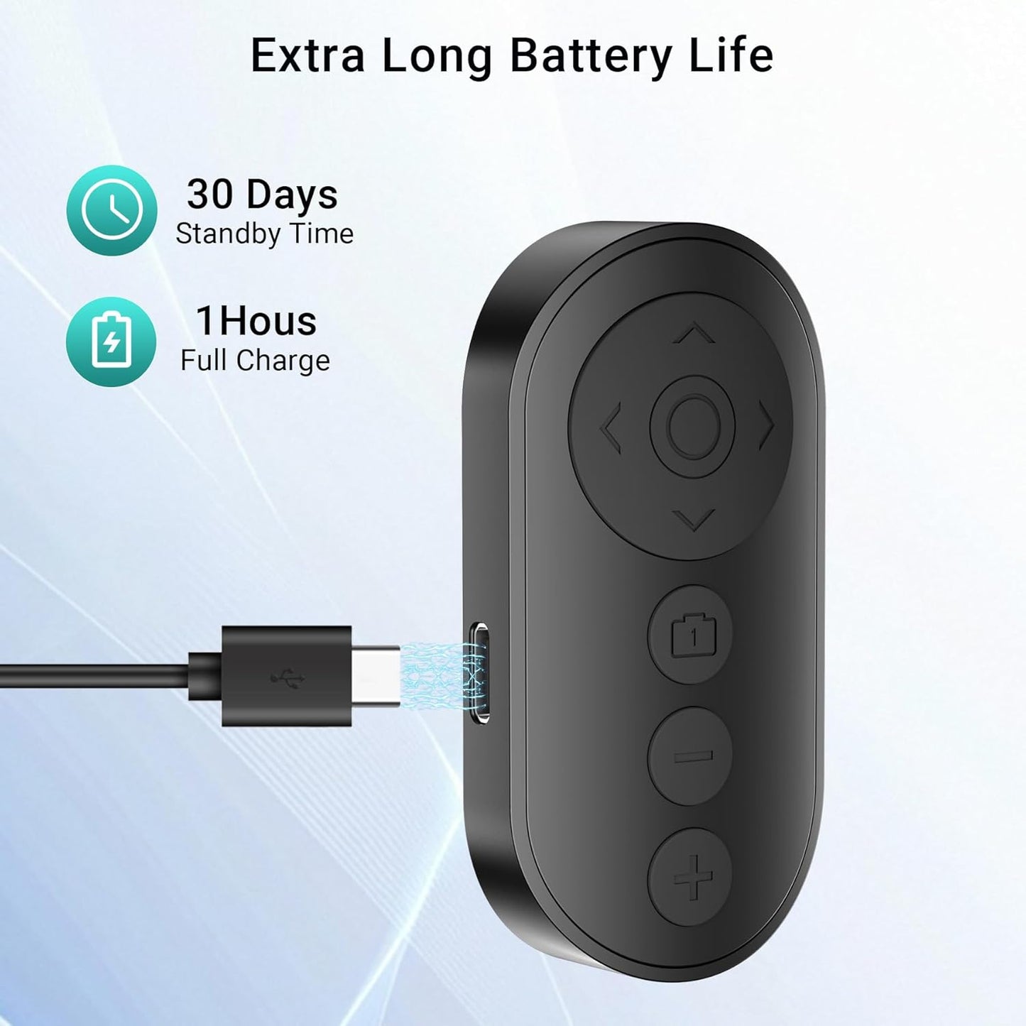 Wireless Phone Camera Remote Control with Zoom in/Out, Versatile Shutter for iPhone, Page Turner for e-Book Reading, Short Video Scroller for Tiktok