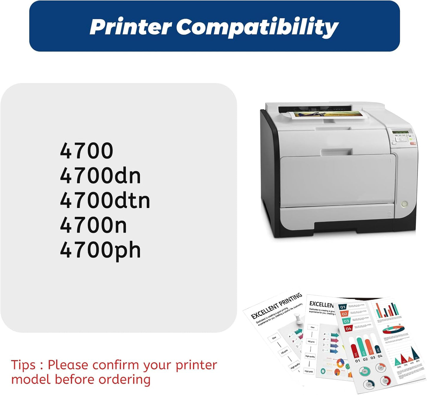 642A Black Toner Cartridge,Compatible for HP 642 A CB400A for HP Color Laserjet CP4005 Series CP4005DN CP4005N Printer, ( 1 Pack ,Up to 7,500 Pages )