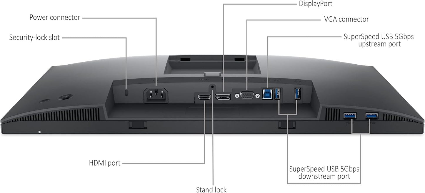 Dell 24 inch Monitor, P2425H Full HD 1080p Computer Monitor, Anti Glare 16:9 IPS Computer Screen, LCD 60Hz Monitor with Slim Design for Home and Office with Mouse Pad Incl
