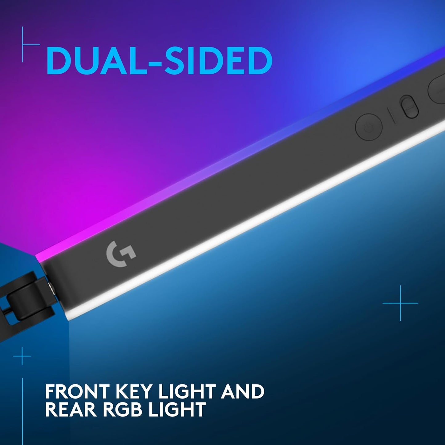 Logitech G Litra Beam LX Premium Dual-Sided RGB LED Streaming Key Light, TrueSoft, Studio Lights, Bluetooth, USB, PC/Mac - Graphite