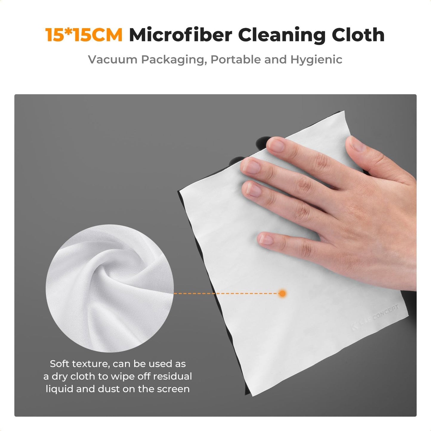 KF Concept 250ML Screen Cleaner Spray + Large Pearl Cloth + Microfiber Cloths*2 + 4 Brushes - Travel Size Electronic Cleaner for Car, Computer, Laptop, iPad, MacBook, Phone, Watch, Eyeglass