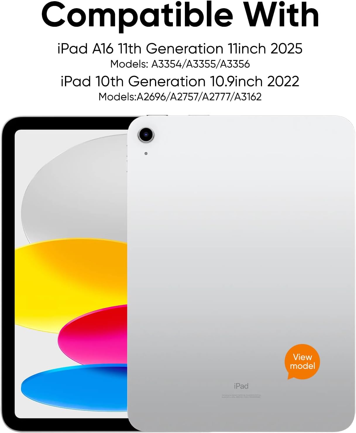 PAUL B for iPad 10th/11th Generation Case with Keyboard 10.9 Inch 2022/11 Inch 2025,Cover with Pencil Holder,Integrated for 10 Gen/11 Gen(A16),Wireless iPad Keyboard Case,Thin & Light (Black)