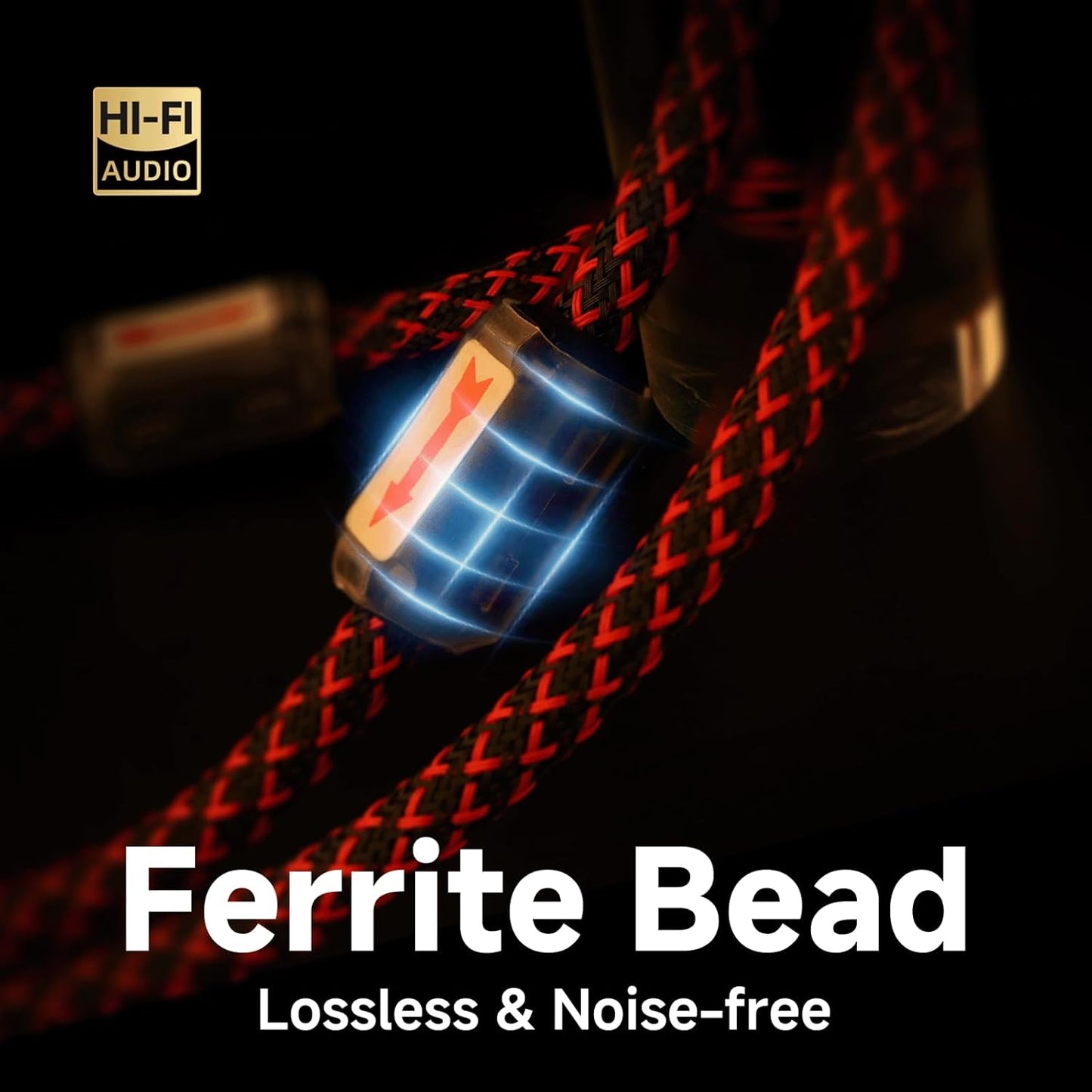 TODN Shielded RCA Audio Cables Audiophile 2Male to 2Male OFC RCA Stereo Cable for Car Audio, HiFi Systems (9.8ft/3m, 1 Pair)