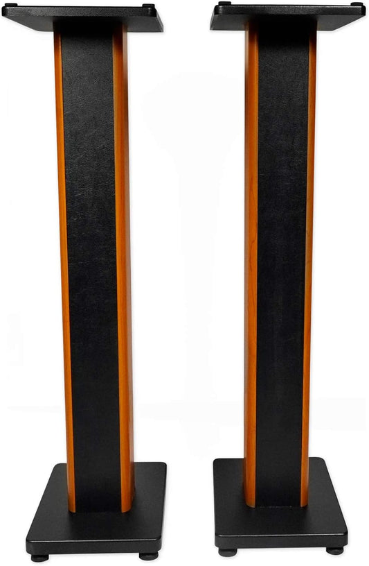 Rockville Pair RHTSC 36-Inch Bookshelf Speaker Stands, Surround Sound, 60 lbs Capacity, Wood Construction, Isolation Pads, Spikes, Sand-Fillable, for Home Theater and Studio Audio