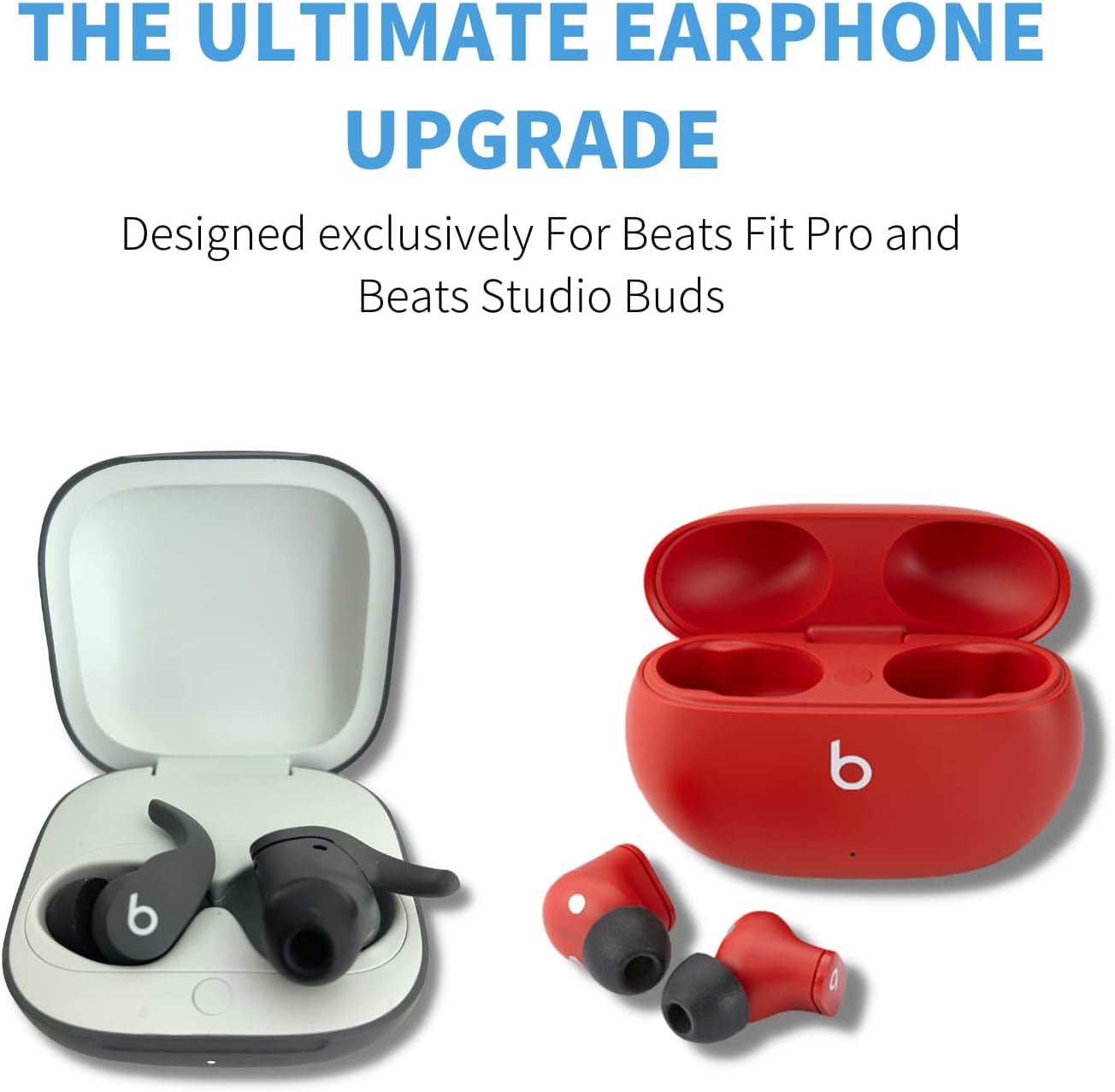 Comply Memory Foam Replacement Earbud Tips for Beats Fit Pro & Beats Studio Buds | Ultimate Comfort, Secure Fit, Superior Noise Isolation | Black, Large (3 Pairs)