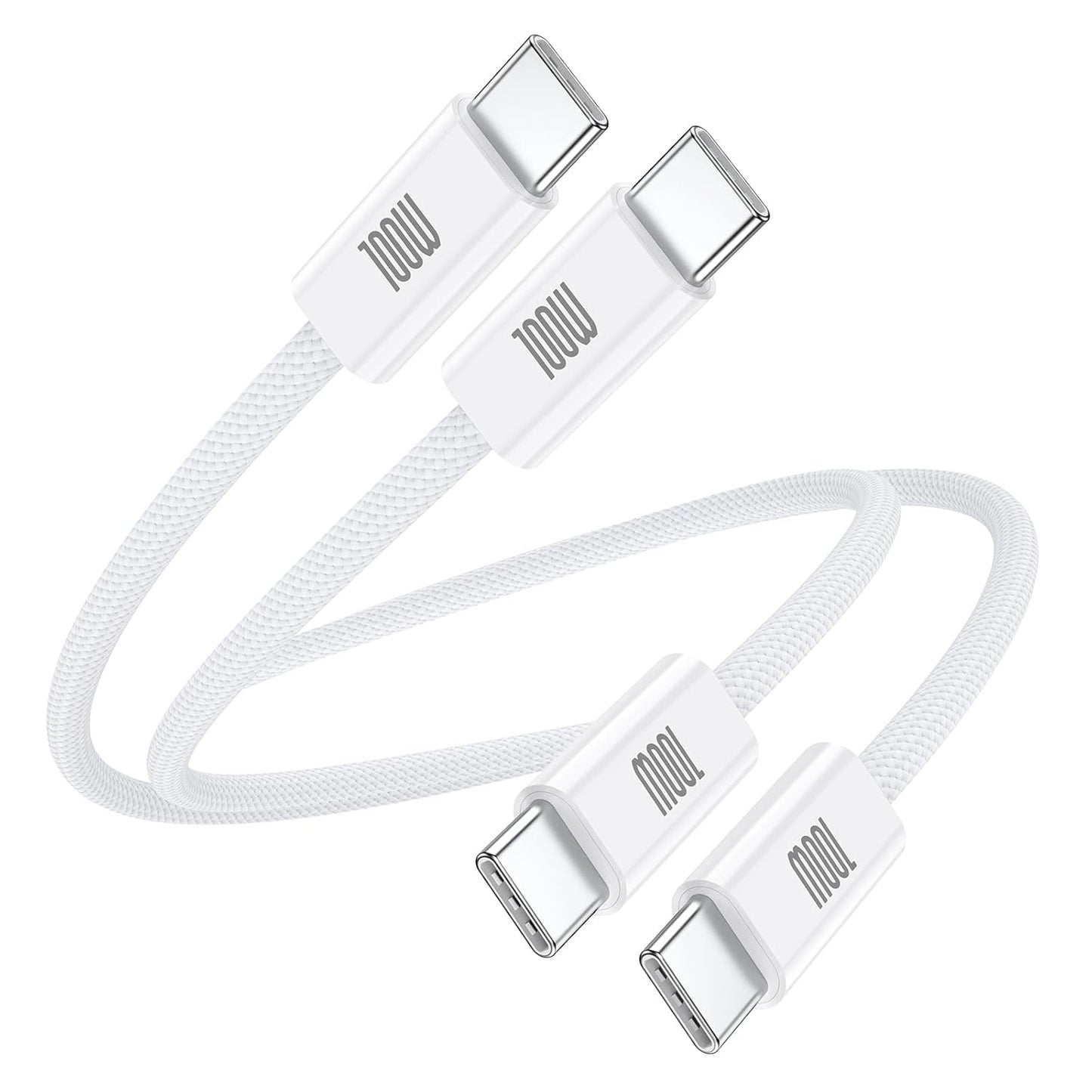 USB C to USB C Charging Cable, 2-Pack 3FT USBC to USBC Cable, 100W Nylon Braided C to C Charger Cable Fast Charging for iPhone 17 16 15 Pro Max Plus,MacBook Pro,i Pad Pro,Samsung S25/S24 Ultra,Pixel