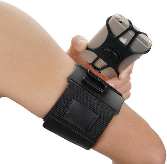 360° Rotatable Running Armband for iPhone 14/13/Pro/Mini/12/11/SE/Xs/XR/X/8/7/Plus, Fits All 4-8 Inch Smartphones, with Key Holder Phone Armband for Running Hiking Biking(Black)