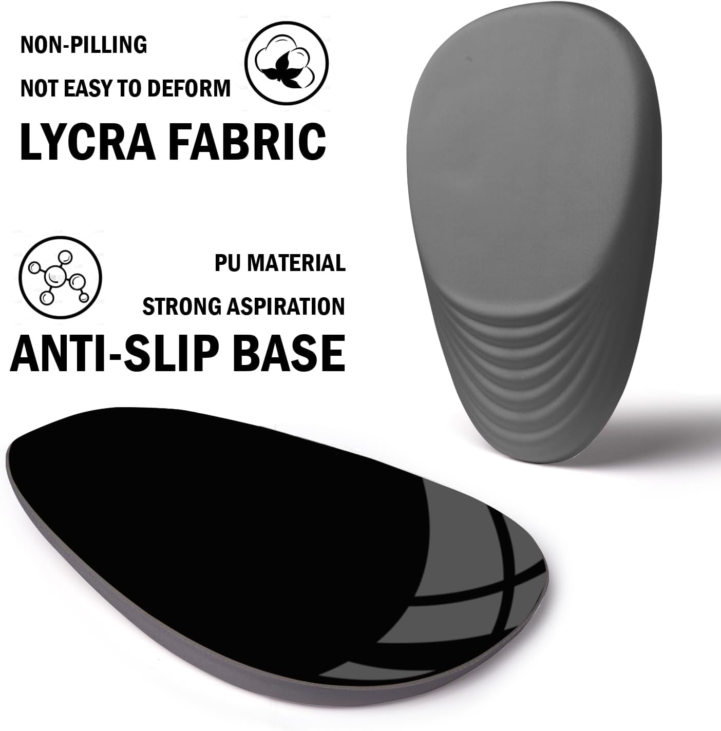 Ergonomic Mouse Pad with Wrist Rest Support,Mousepad Relief Carpal Tunnel Pain, Entire Memory Foam Mouse Pad with Non-Slip PU Base, Wireless Mouse Pad, Gray