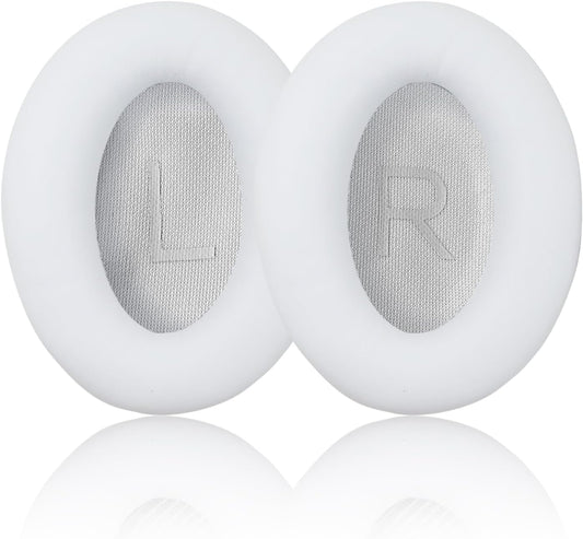 Ear Pads for Bose Quiet Comfort 35 Soft Protein Leather Replacement Earpads Ear Cushions Ear Pad for Bose QC 45/35 / 25/15 QC2 / Ae2 / Ae2i / Ae2W / Sound Link/Sound True (QC45-White$White)