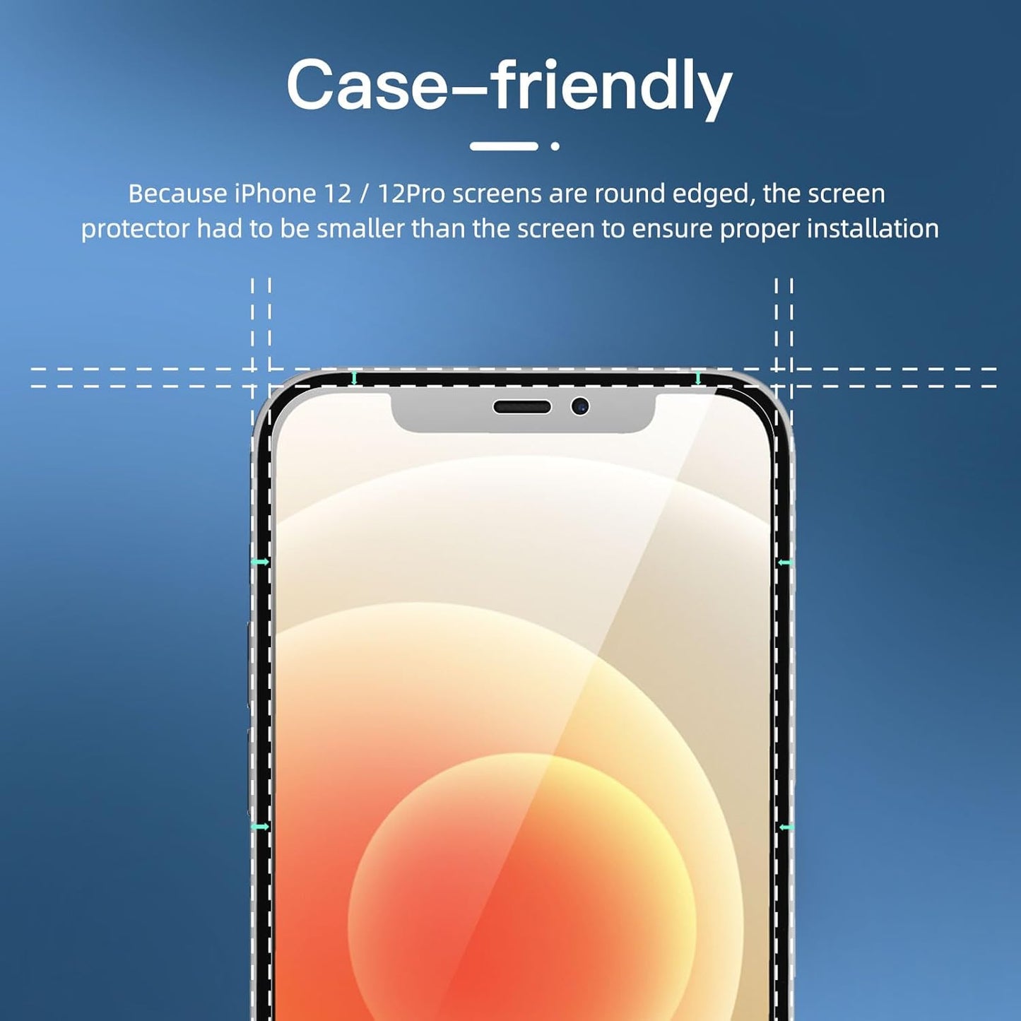NEW'C 3 Pack Privacy for iPhone 12,iPhone 12 Pro Screen Protector (6.1"), Enhanced 28-Degree Privacy Angle, Ultra Durable 9H Hardness, Bubble-Free