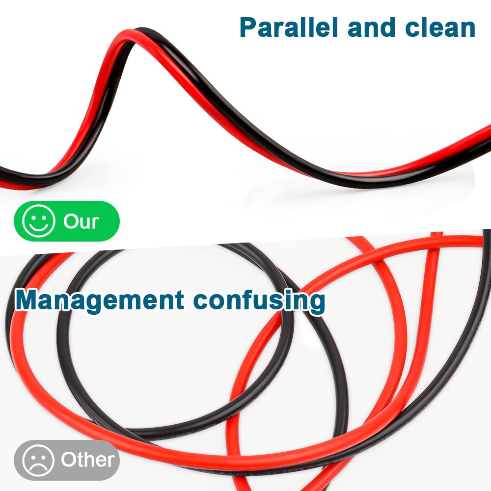 10 Gauge Wire 2 Conductors Copper Wire, 10 AWG Battery Cable Oxygen Free Copper Wire for Solar Panel, Automotive, Trailer, RV and Speaker (10 Gauge 30FT)