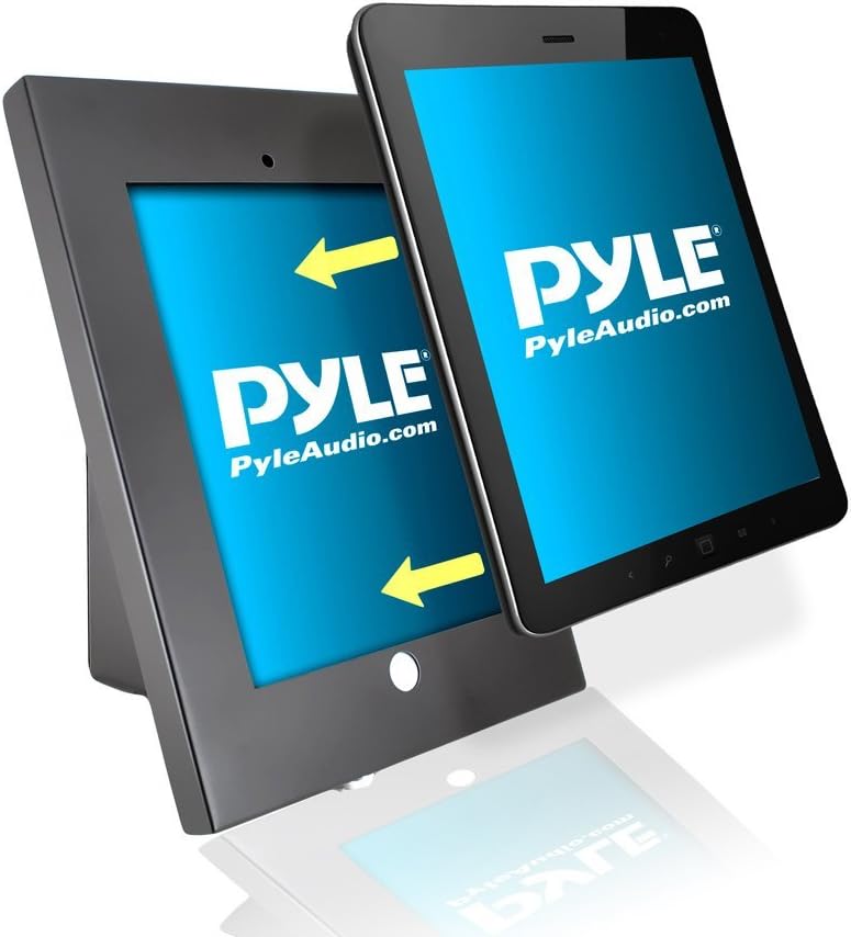 Pyle Anti-Theft Tablet Security Case Holder - Metal Heavy Duty Multi Mount Tablet Kiosk, Mounts on Wall, Table, Desk w/ Landscape/Portrait Mounting, Designed for iPad 2, 3, 4, Air Tablets - PSPADLKW5