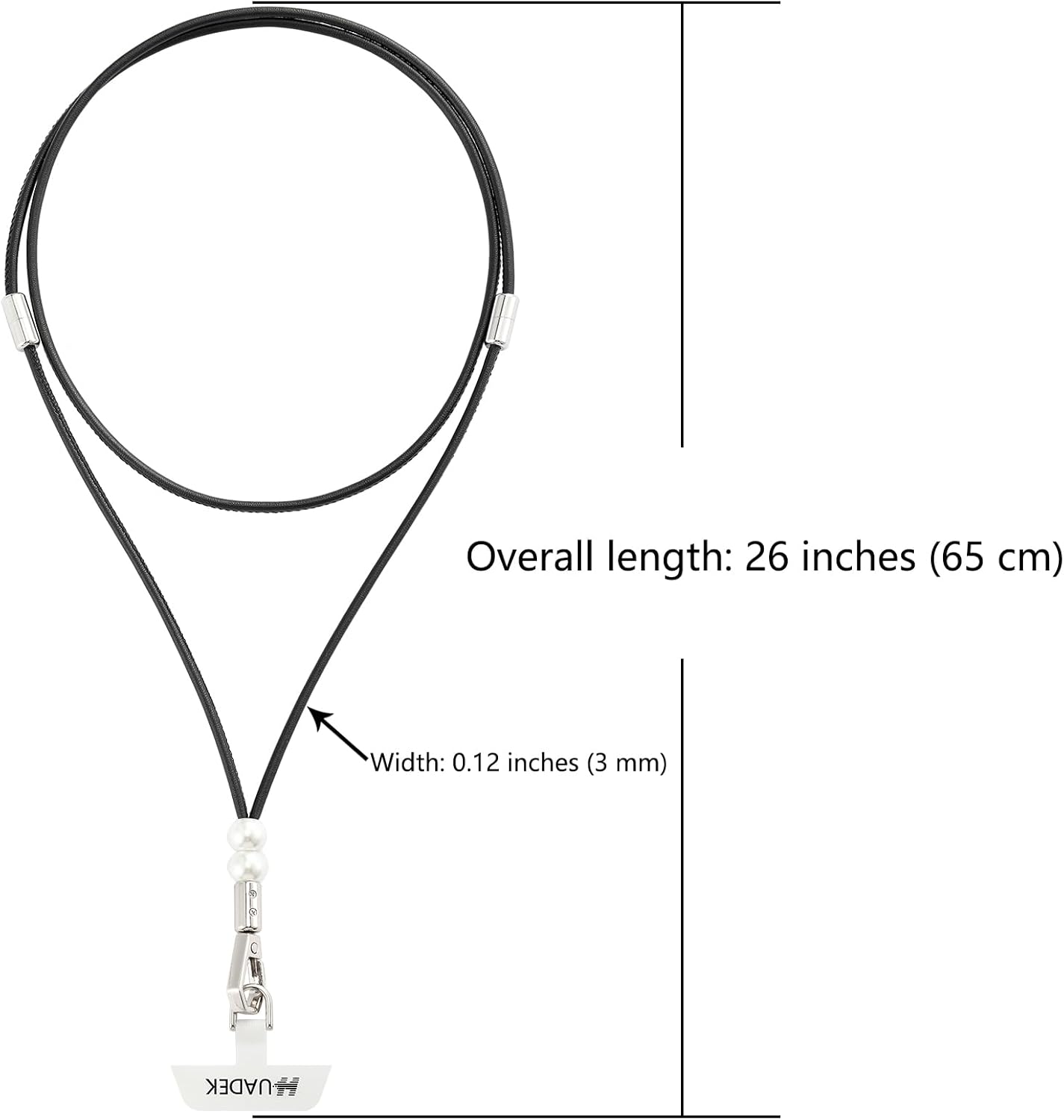 cell phone lanyard Detachable Phone Chain Strap Leather 2-in-1 anti theft phone strap