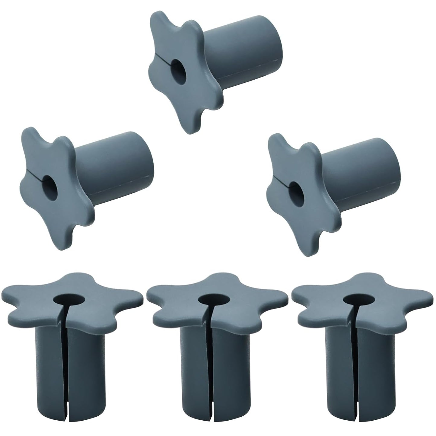 6pc Starlink Cable Grommet 5/8" Silicone Waterproof Wall Hole Pass Through Split Cable Bushings for TV Wire Ethernet Cord, Starlink Cable Routing Kit Accessories, 27.6mm/1.09" Ht, Grey