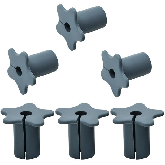 6pc Starlink Cable Grommet 5/8" Silicone Waterproof Wall Hole Pass Through Split Cable Bushings for TV Wire Ethernet Cord, Starlink Cable Routing Kit Accessories, 27.6mm/1.09" Ht, Grey