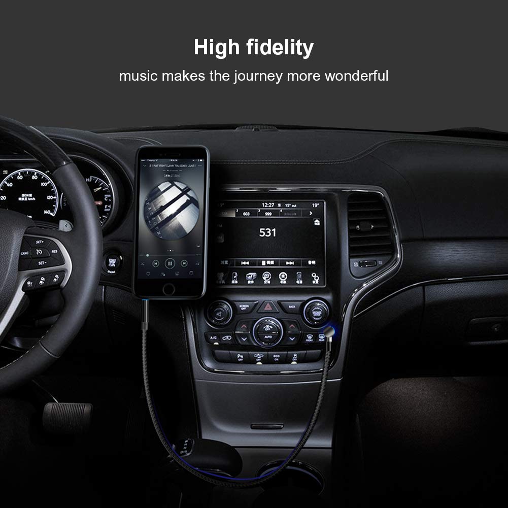 CableCreation 3.5mm Audio Cable, [2-Pack 1.5FT] Right Angle Male to Male Auxiliary Cable with Silver-Plating Copper Core Compatible with Beats, Car, iPhones, Tablets, PS4, 24K Gold Plated, Black