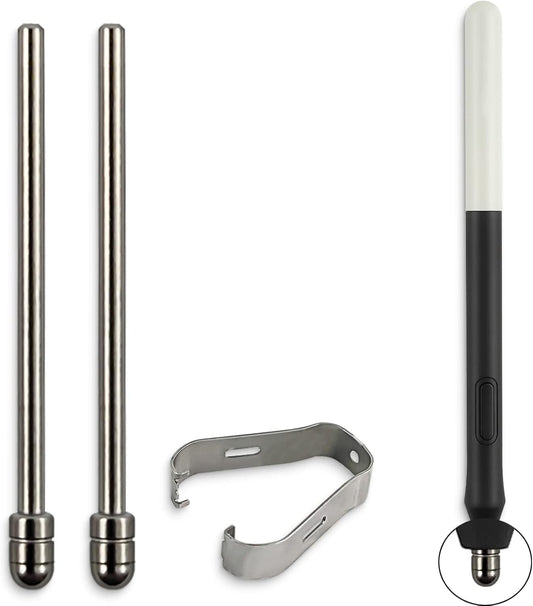 No Worn Out Titanium Alloy Fine Pencil Nibs Compatible with Wacom One Creative Pen, Replacement Hard Refill Tips fits for WACOM ONE DTC133W0A /Galaxy Tab S8 S7 Stylus,2 Pcs