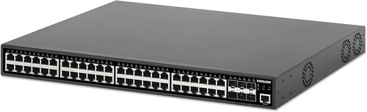 Intellinet 54 Port Gigabit L2+ Managed Ethernet PoE Switch - 48 PoE+ Ports with 450W Power Budget, 6 SFP+ Slots, Self-Healing, L3-lite, Cloud Management, 19" Rackmount –3 Yr Mfg Warranty-561969