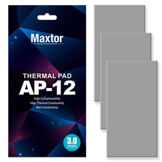 Maxtor Thermal Pad 14.8 W/mK, 85x45x3.0mm(3Pcs) Silicone Thermal Pads Non Conductive Heat-Sink Cooling Pad, Highly Efficient Heat Resistant Soft Pad for Laptop Heatsink/SSD/CPU/IC/LED Cooler