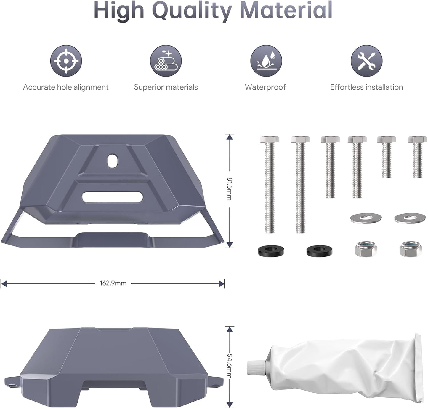 XLTTYWL Starlink Mini Mount, Premium Star Link Mimi Standard Mobility Roof RV Mounts for Mini Star Link Flat Standard Dishy Fits RV, Wood, Metal, Plastic or Slotted Vehicle Rails(Mini Flat Mount)