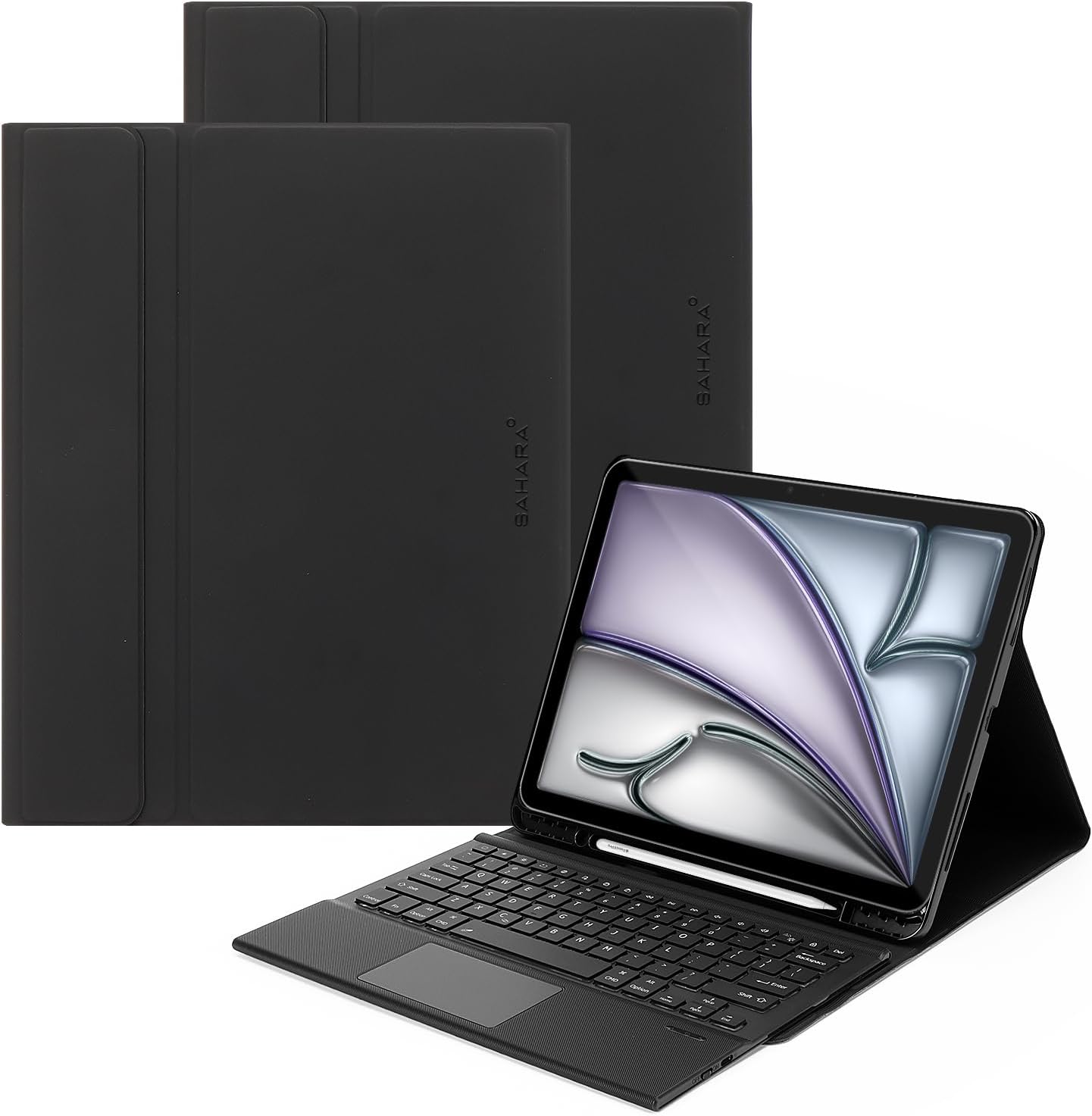 Sahara - Navigate Series Keyboard Case with Track Pad for iPad Air 11" (M2 2024/M3 2025), Black, (TB00425)