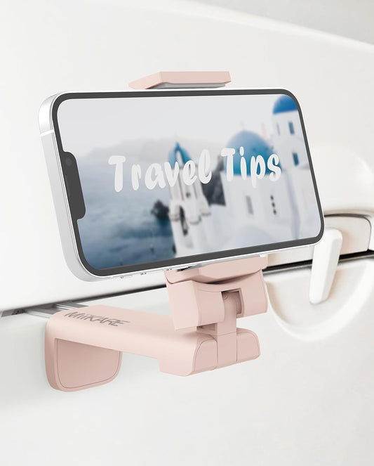 MiiKARE Compact Mobile Phone Holder, Adjustable Clamp Holder, Aeroplane Holder, Portable Mobile Phone Stand, Smartphone Holder Compatible with i'Phone13/12 Pro Android, for Plane, Kitchen, Office