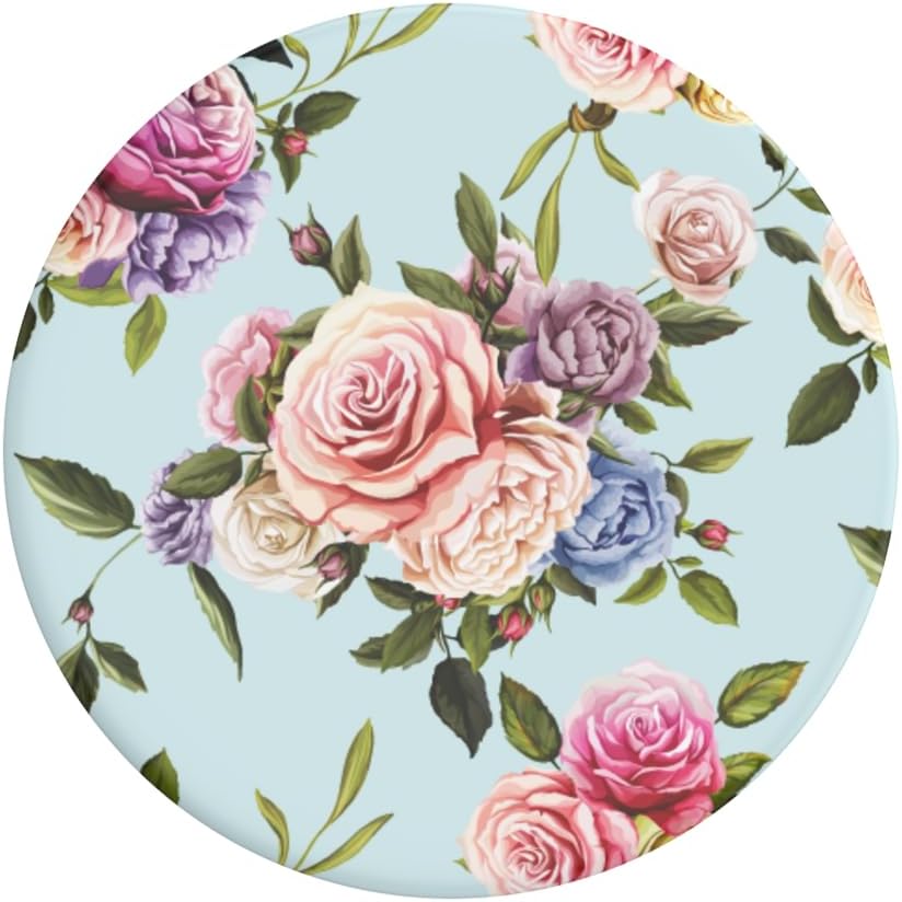 PopSockets Phone Grip with Expanding Kickstand, Adhesive Grip - Retro Wild Rose