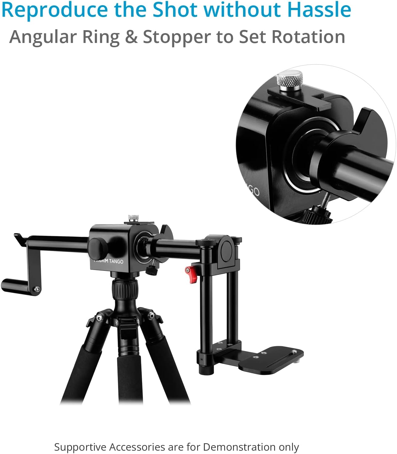PROAIM Tango 360° Camera Rotating Dutch Angle Rig for DSLR Cameras. Height Adjustable. Payload up to 2.27kg/5lb. (P-TNGO-01)