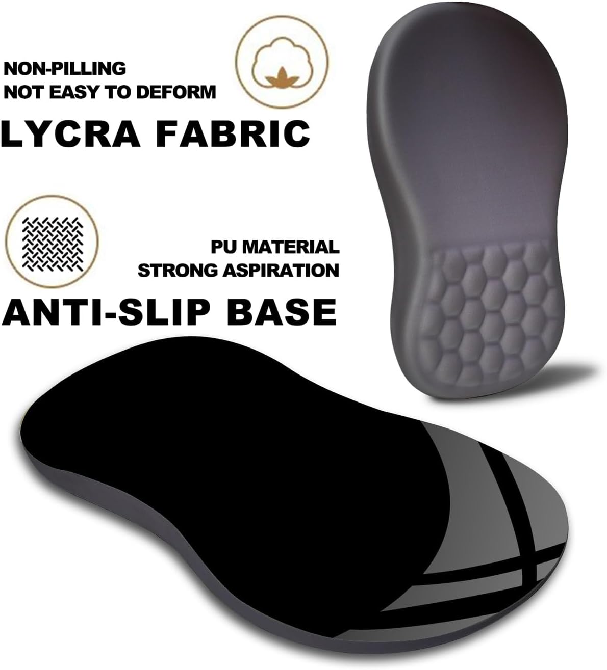 Mouse Pad Wrist Support, Ergonomic Mouse Pad with Massage Dot, Comfortable Computer Mouse Pad for Laptop, Wrist Rest Pain Relief Mousepad with Non-Slip PU Base for Office & Home, 12 x 8 in