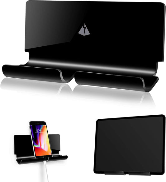 TXEsign Adhesive Wall Tablet Holder Mount Stand for Tablet Smartphones eReader Wall Holder Mount (Black)