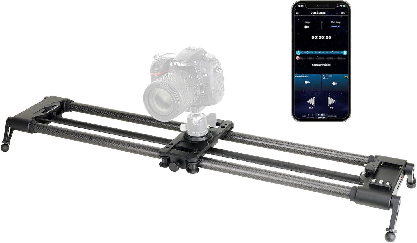 Konova New G1 Wireless Motorized Integrated Carbon Slider for Video, Time Lapse, Stop Motion, Parallax Panormaic Shooting (80cm (31.5"))