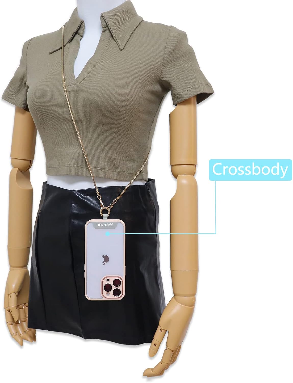 Snake Chain Phone Strap Universal phone lanyard phone strap connector (Snake-Chain（Light gold） F5)