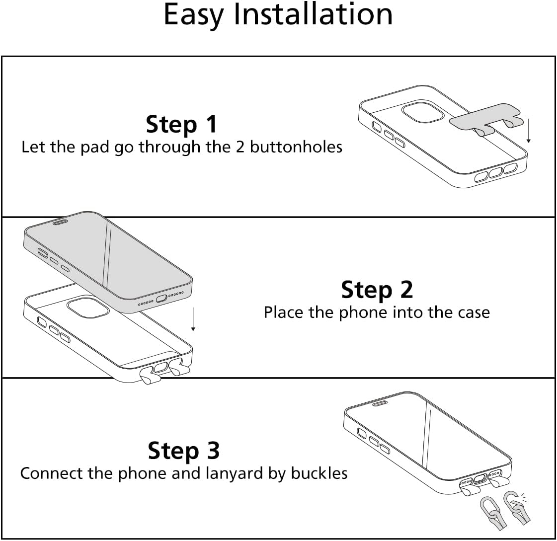 alto Crossbody Phone Lanyard: detachable patch, nylon strap with Italian leather pad, for iPhone and android full body phone cases (Forest Green)