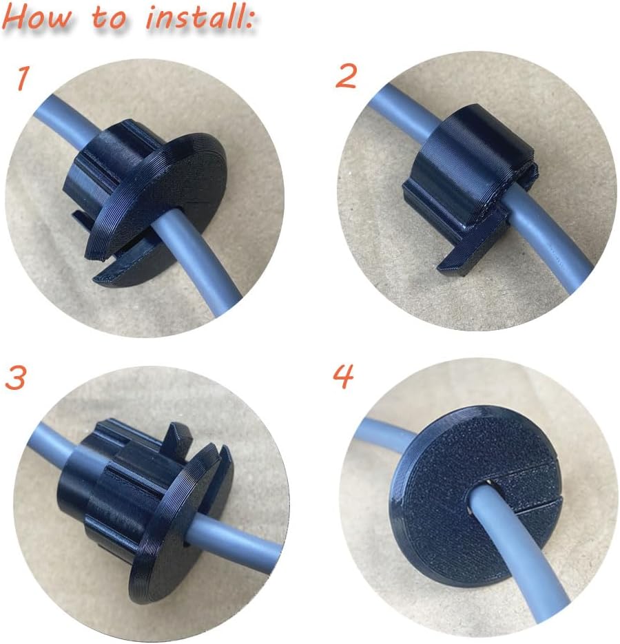 Wall Bushing Grommet for Starlink Dishy Router Ethernet adapter Cable, Starlink Cable Routing Kit Feed-Through for 1 inch Wall Hole and Furnitures Wire Hole (Black, 1 Pack)