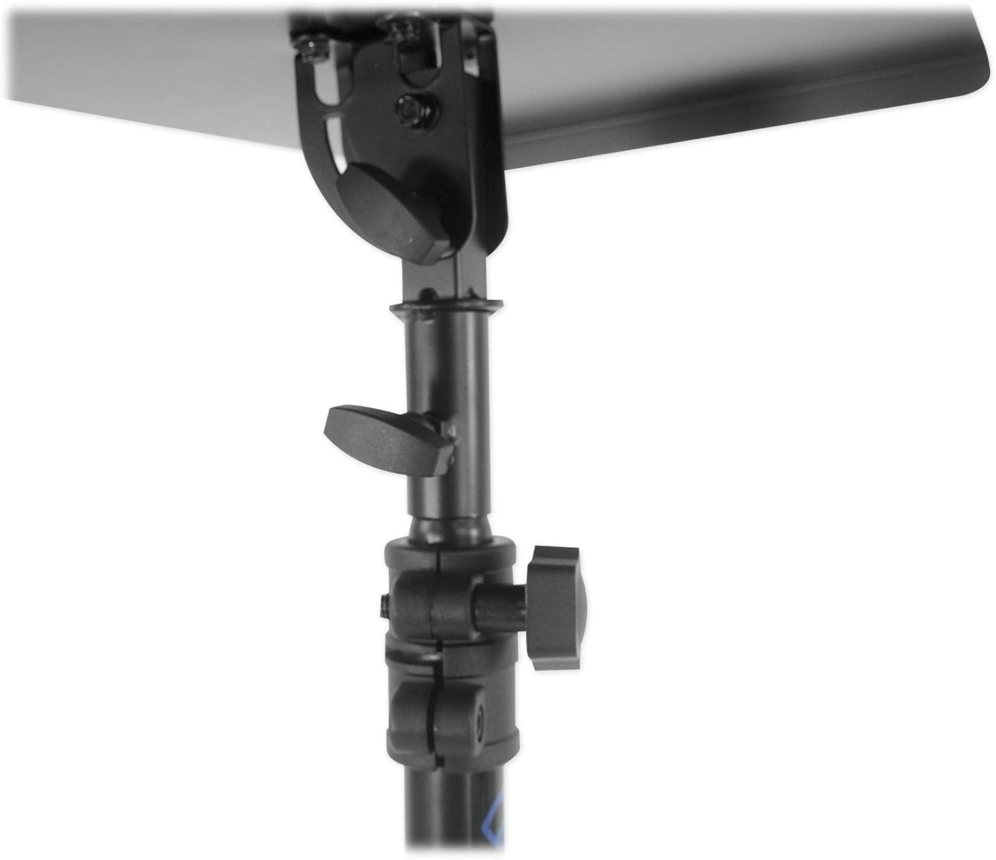 Rockville RLS68 Dual-Tray Laptop/Tablet Stand, Adjustable Height, Foldable, Portable, for DJs and Presenters