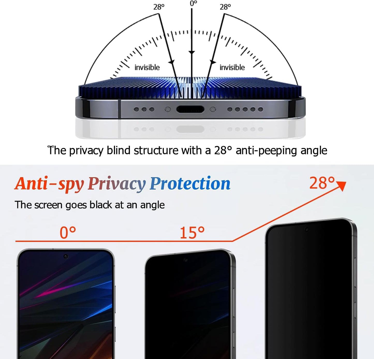 3 Pack Galaxy S24/S25 Privacy Anti spy Screen Protector, ,9H Hardness Tempered Glass,Anti-Glare Anti-Scratch, Smooth and Responsive Absolute, No Bubbles,High Definition Clear,With Installation Frame