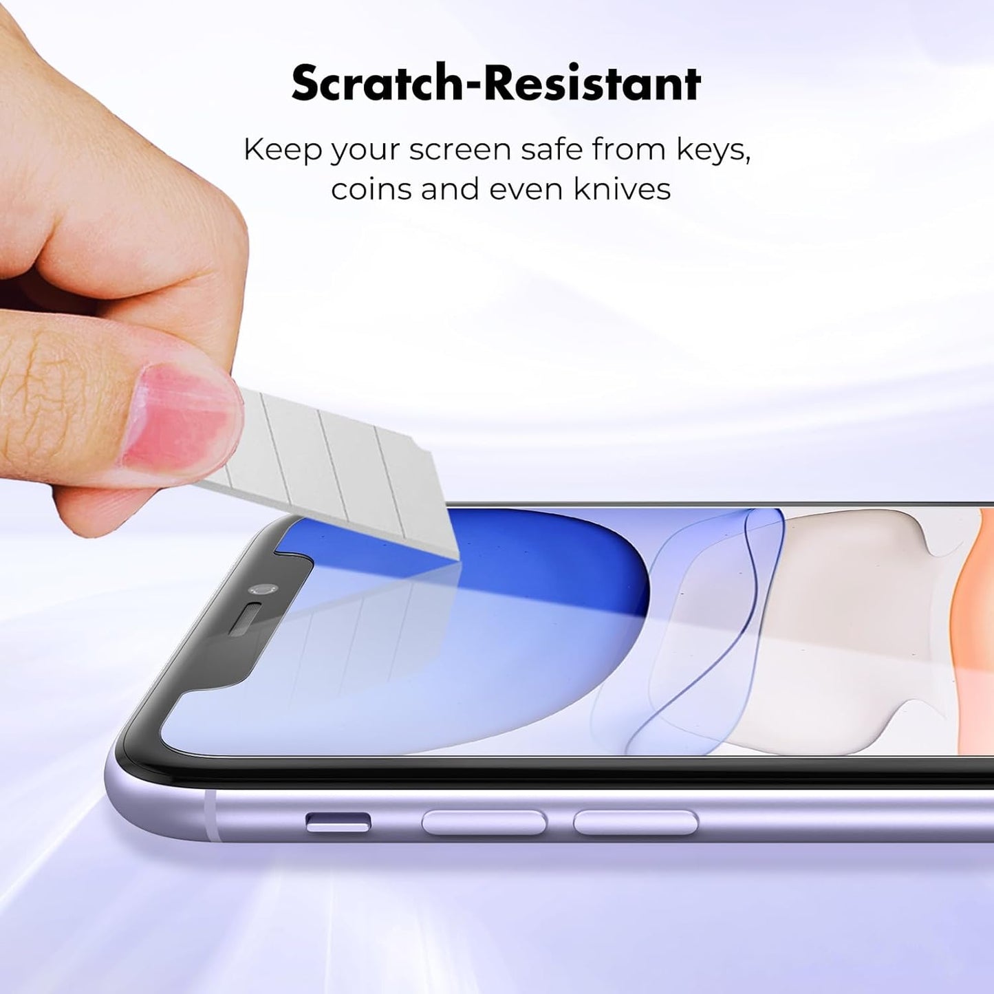 UNBREAKcable Shatterproof Tempered Glass Screen Protector for iPhone 11/iPhone XR [2-Pack] [Easy Installation Frame] [9H Hardness] [99.99% HD Clear][Bubble Free] for Apple 6.1''