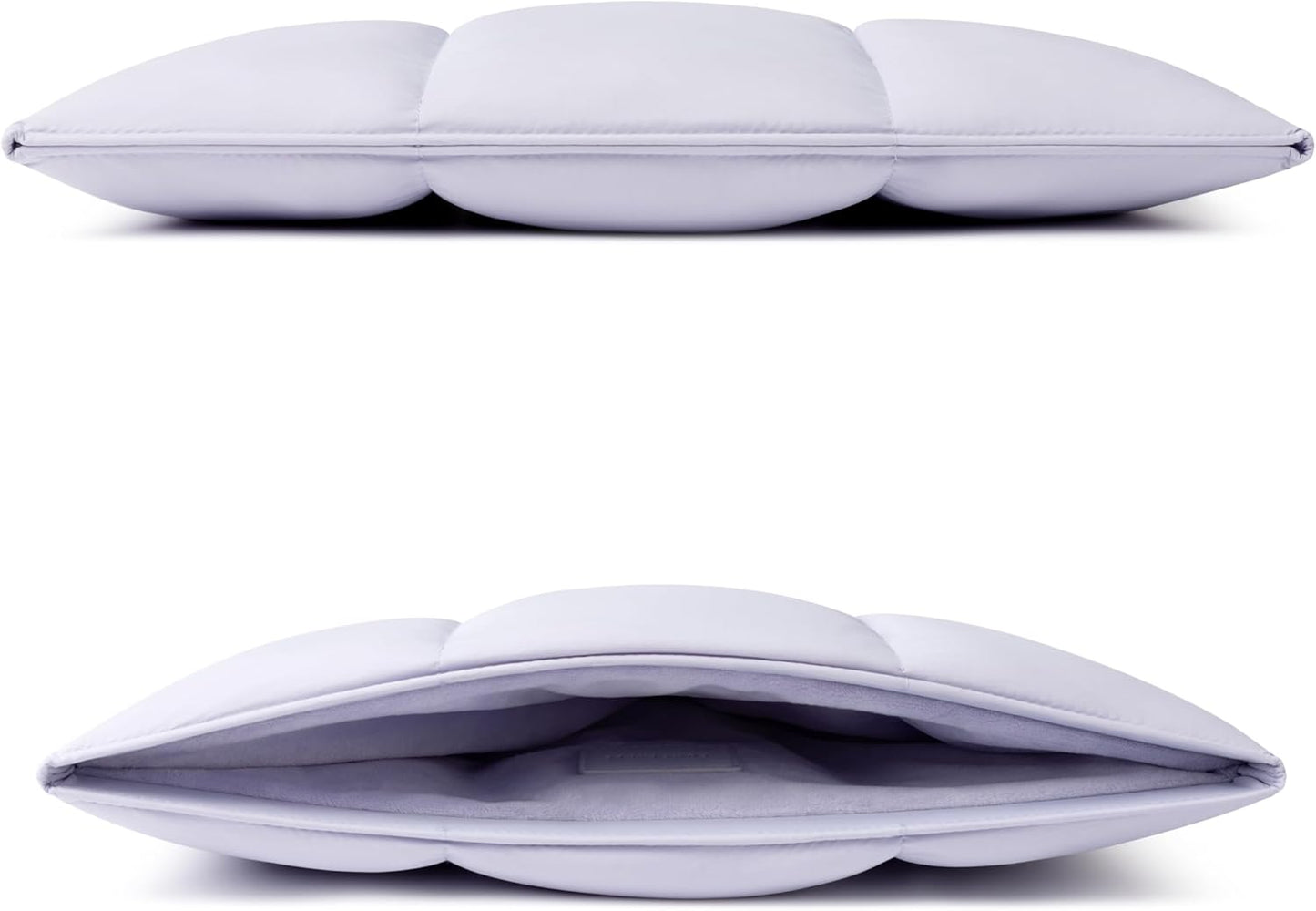 Comfyable Puffy Laptop Sleeve 15 Inch 16 Inch, Quilted Puffer Laptop Carrying Case, Pillow Pouch Compatible for MacBook Air 15 in M4 2025 & MacBook Pro 16 in M4 2024, Lavender