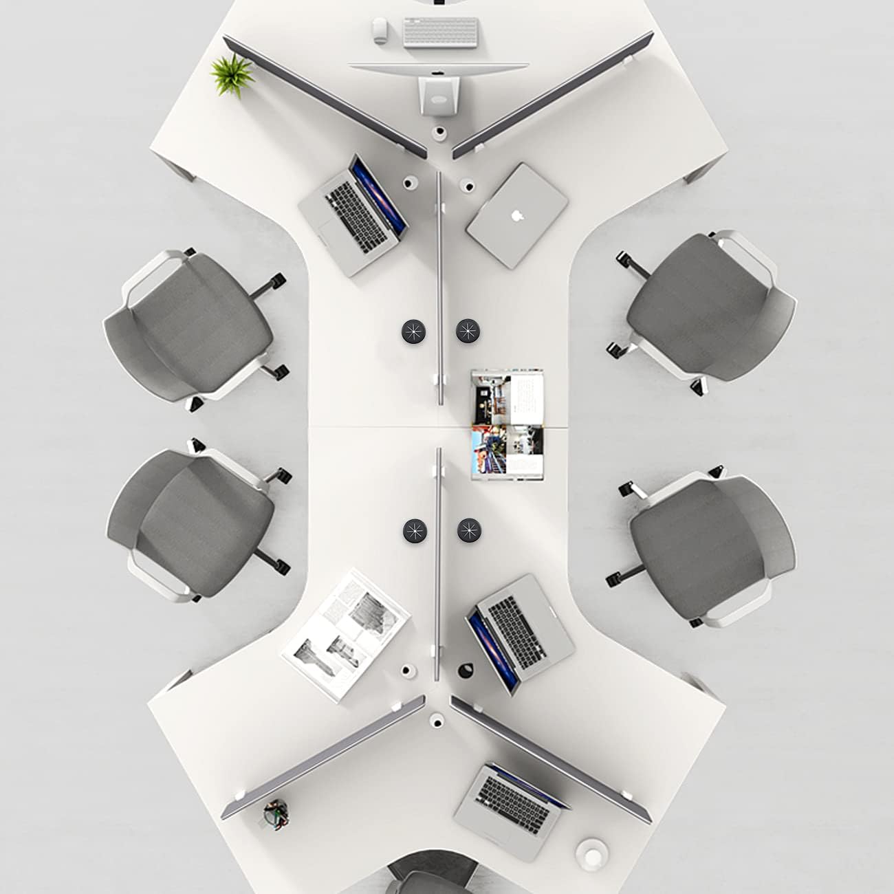 Aifeier ET 2PCS Desk Grommet 2 Inch/50mm Rubber Cable Wire Grommet Cable Hole Cover for Managing and Hiding Office PC Desk Cable Cord (Black)