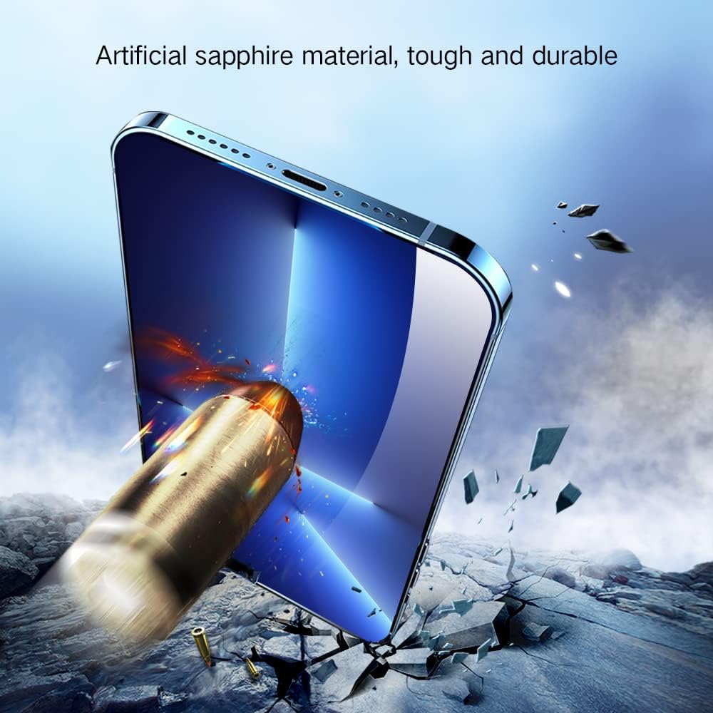 PERFECTSIGHT Sapphire Anti Blue Light Screen Protector Designed for iPhone 13 Pro Max - Medical-Grade Eye Protection -HD Clear Filter 6 Radiations Shatterproof Diamond Hard Tempered Glass (6.7 inch)