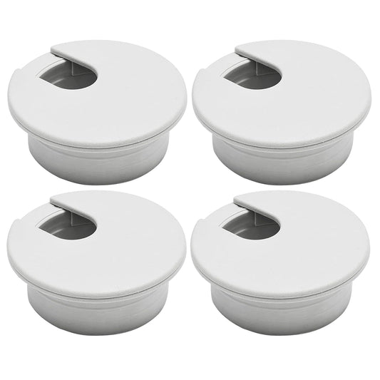 Desk Grommet 2" (50 mm), Desk Cord Hole Cover, Cable Grommet ABS Plastic, Desk Hole Grommet for Office and Home Table Cable, Detachable Cable Cord Organizer (Light Grey 4 Pcs)