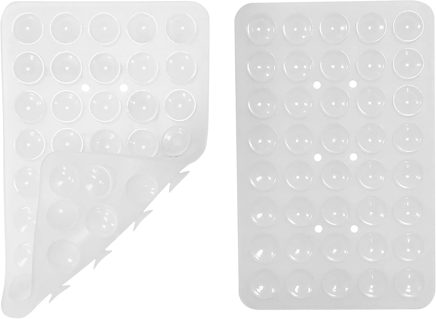 2PACK Silicone Double Sided Suction Phone Case Mount, Detachable Hands Free & Strong Grip Holder for Selfies & Videos, Compatible iPhone Android (2Pack Clear, 40 Suction Cups)