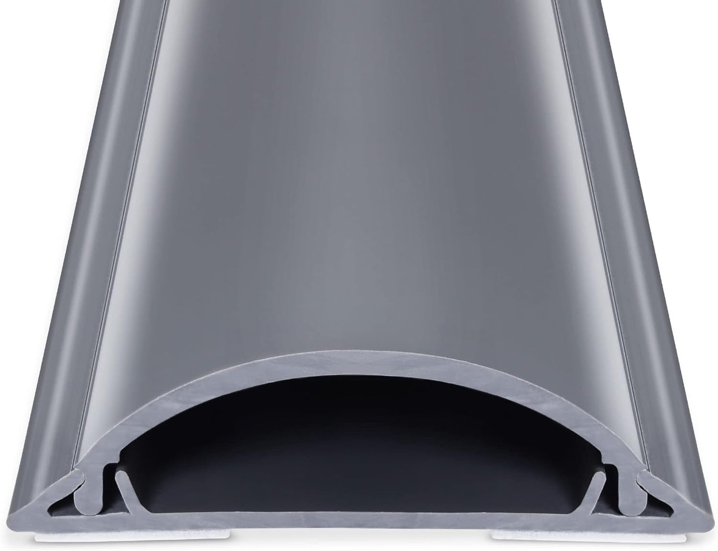 Cord Cover Floor 34in (2 x L17in), Large Capacity Floor Cable Cover, Hard PVC Cord Hider, Wire Cable Management Raceway, Grey, Cord Cavity - 1.8"(W) x 0.6"(H)