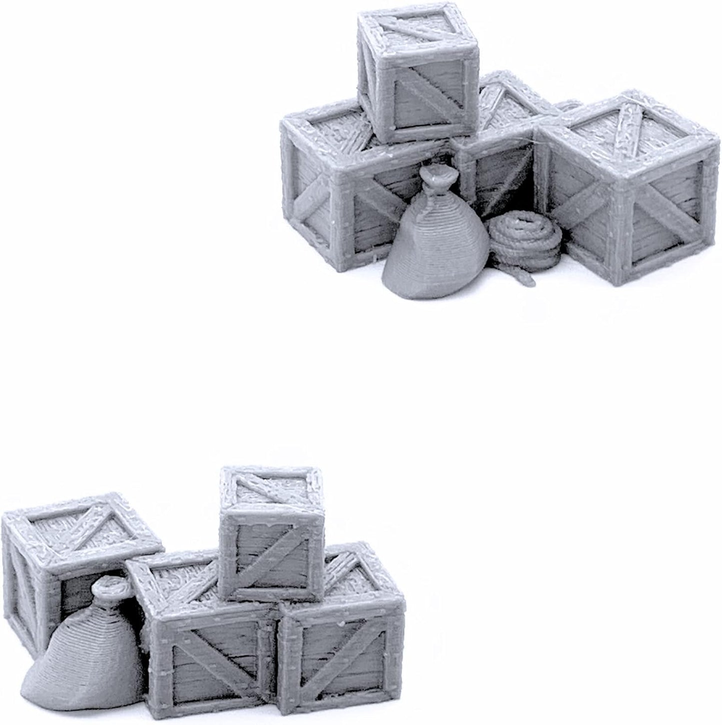 Cargo Piles DND Terrain Compatible with Dungeons and Dragons, Warhammer 40k, 28mm Miniature Wargaming, Tabletop RPGs, Wargame Scenery