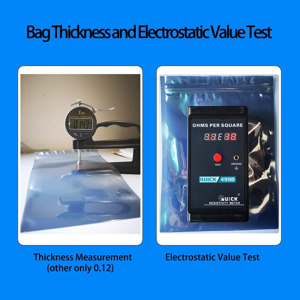 Premium ESD Shielding Bags, 120pcs Mixed Sizes Anti Static Resealable Bags for 3.5 & 2.5 Devices